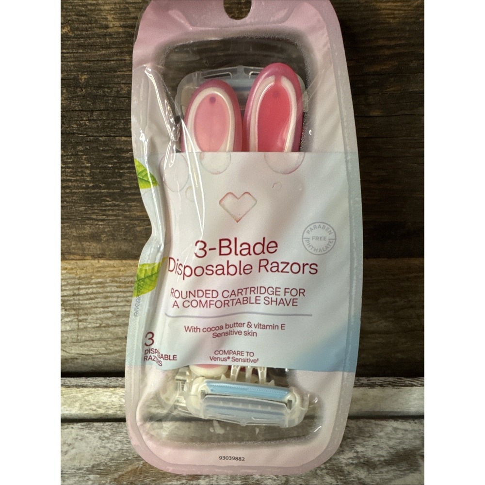CVS 3-Blade Disposable Razors – Pack of 3 NEW